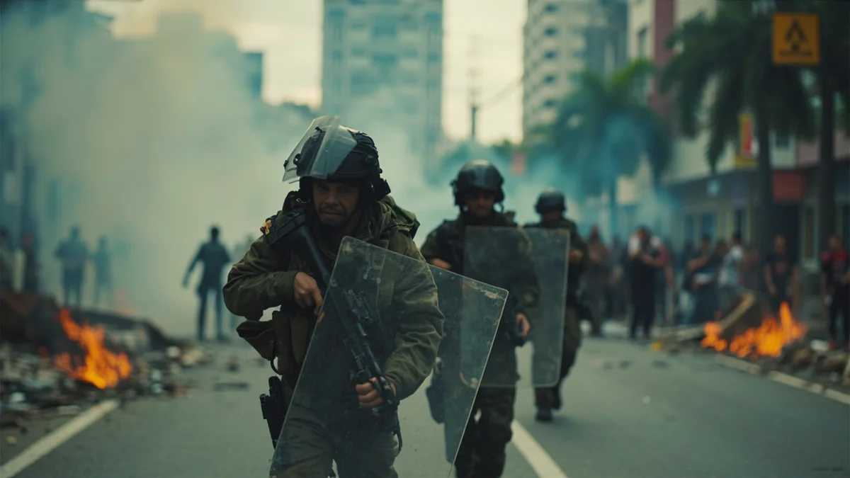 Fuerzas de seguridad y tensión política en Caracas durante la crisis venezolana