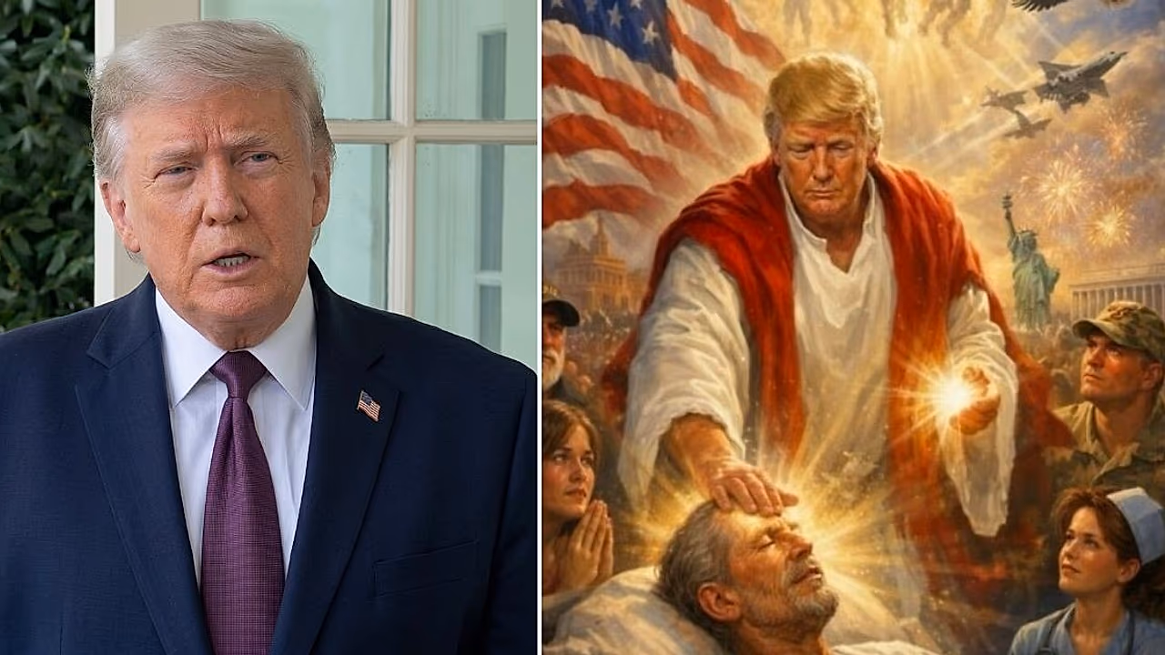 Trump responde a polémica imagen religiosa y asegura: «No soy Cristo, actuaba como médico»