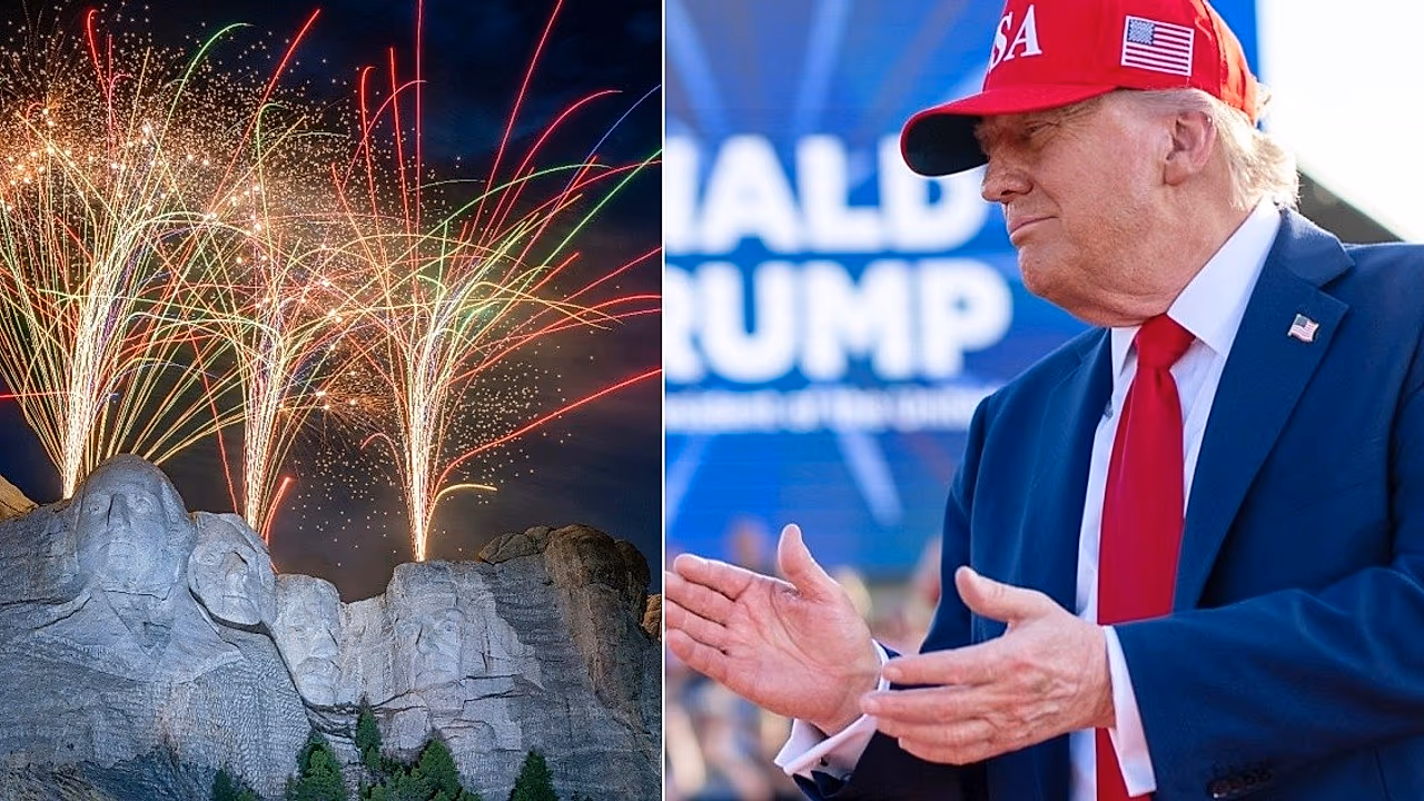 Trump celebra el 4 de julio en el monte Rushmore