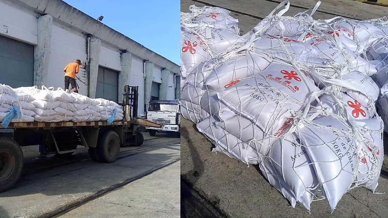 El arroz donado por China sigue sin llegar
