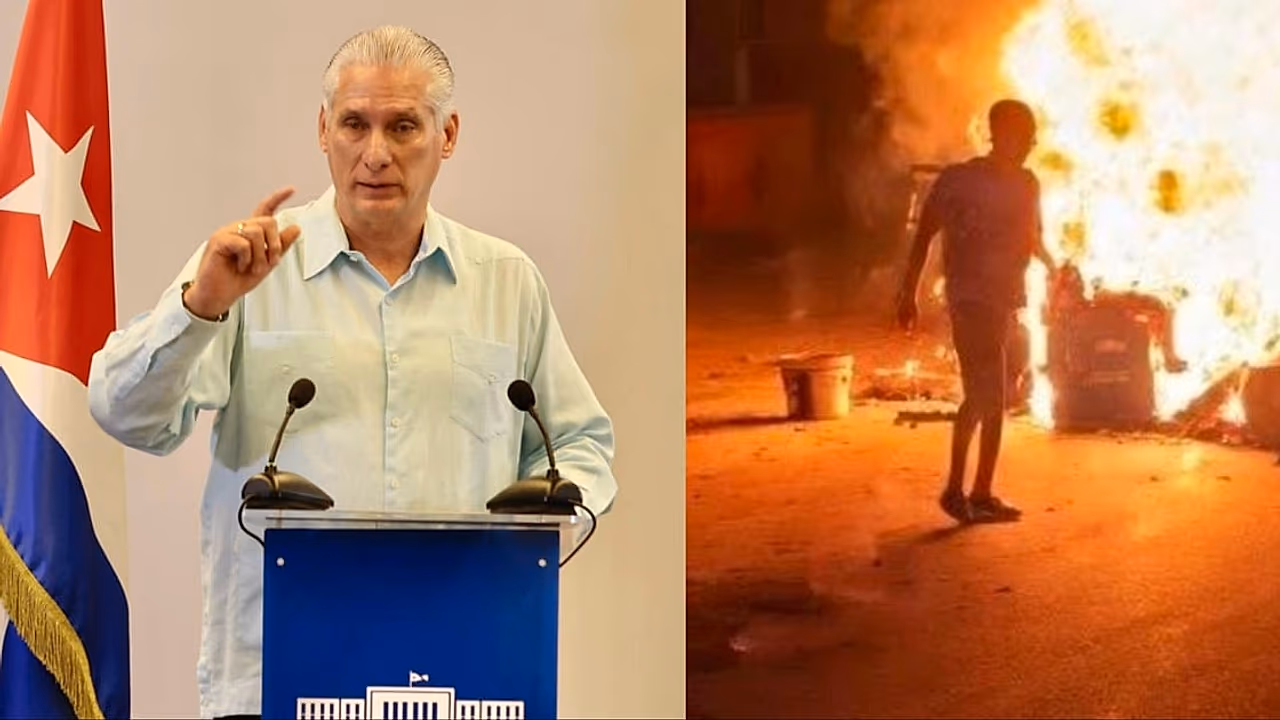 Díaz-Canel responde a protestas en Morón por apagones