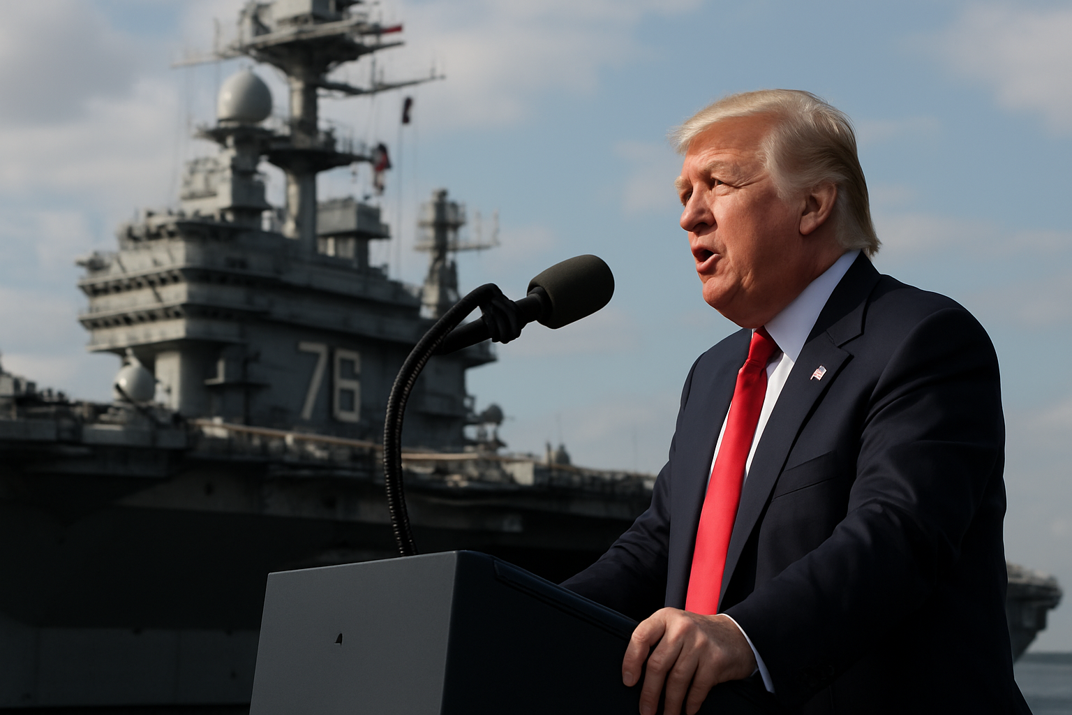 Trump anuncia construcción de buques de guerra más poderosos de la historia